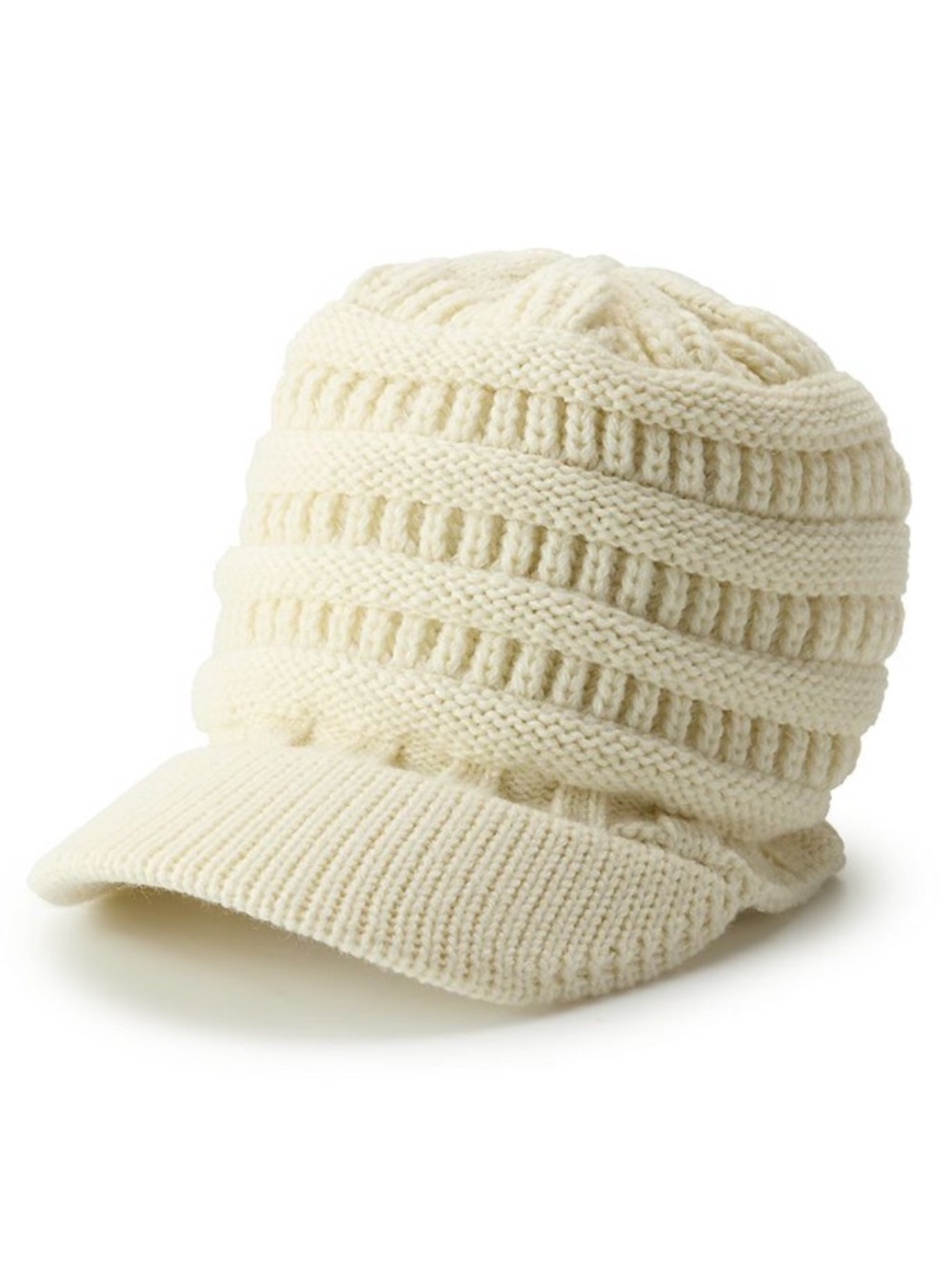 Nine West Women's Brimmed Beanie | Ivory | ONE SIZE (NWOT)